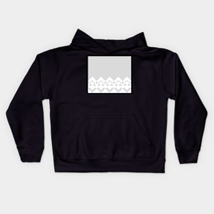 Abstract geometric pattern - gray and white. Kids Hoodie